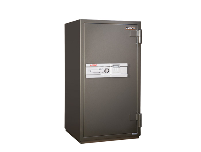 3702EKG Digital Lock Fire Resistant Safe 250kgs, 2 shelves and 1 drawer with key. Fire Resistant rate: 1010ºc/2Hour (W590xD592xH1230mm). Brand: LEECO. Made in Thailand.