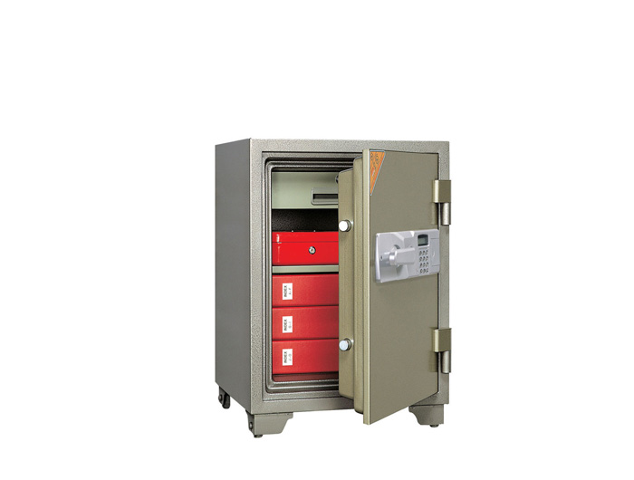 BS-T670 Digital Lock Fire Resistant Safe 105kgs, 1 shelf and 1 drawer with key. Fire Resistant rate: 1010ºc/2Hour (W500xD470xH670mm). Brand: CENTURY. Made in Korea