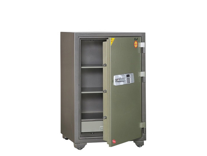BS-T1000 Digital Lock Fire Resistant Safe 210kgs, 2 shelves and 1 drawer with key. Fire Resistant rate: 1010ºc/2Hour (W600xD530xH1000mm). Brand: CENTURY. Made in Korea