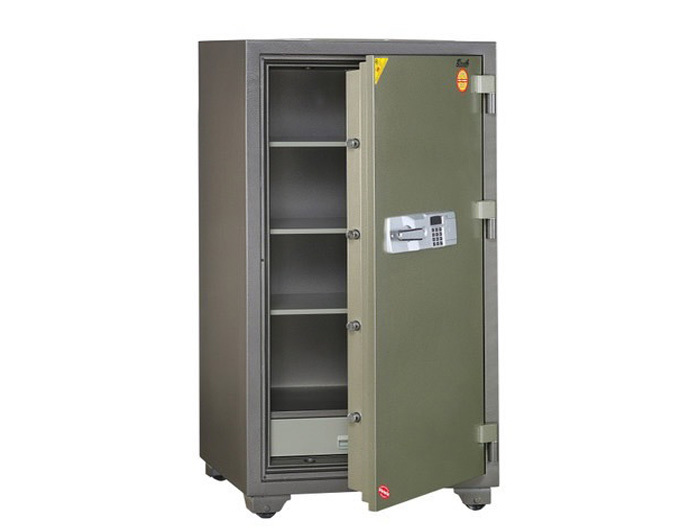 BS-T1600 Digital Lock Fire Resistant Safe 425kgs, 3 shelves and 1 drawer with key. Fire Resistant rate: 1010ºc/2Hour (W800xD630xH1585mm). Brand: CENTURY. Made in Korea