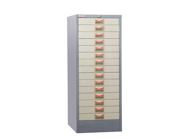 CT515 Steel Filing Cabinet 15 Drawers (W377xD459xH1319mm). Brand: LEECO. Made in Thailand.