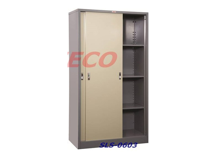 SLS603 Steel Cabinet With Steel Sliding Door (W914xD450xH1817mm). Brand: LEECO. Made In Thailand
