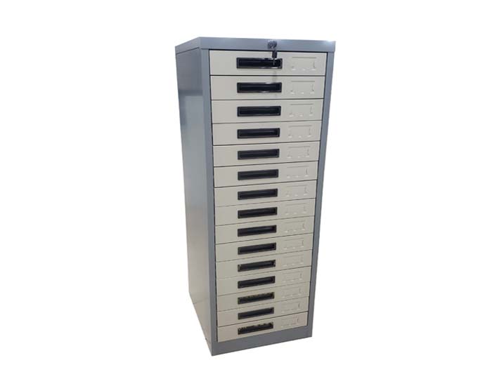VD15D Steel Filing Cabinet 15 Drawers (W375xD462xH1324mm). Brand: STANDARD. Made In China.