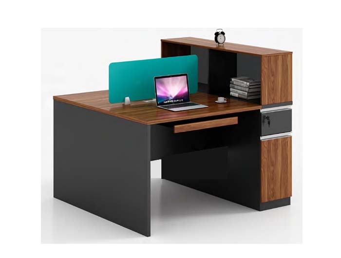 W36A-2 Workstation 2seats Melamine Wood (W1300xD1200xH760/1120mm). Brand: CENTURY. Made In China.