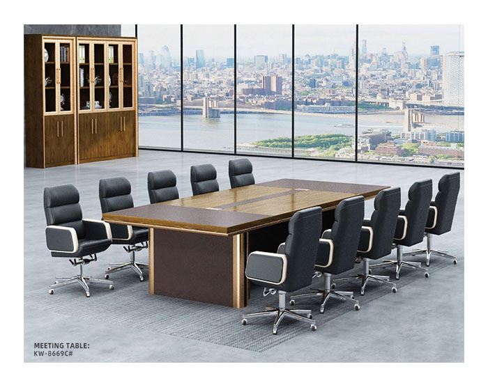 KW8669C Conference Table Melamine Wood (W2400xD1200xH750mm). Brand: CENTURY. Made In China.