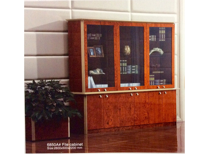 HS6850A FILE CABINET 6DOORS (W2600xD500xH2200mm) (ROSEWOOD). Brand: HAOSEN. Made in China.