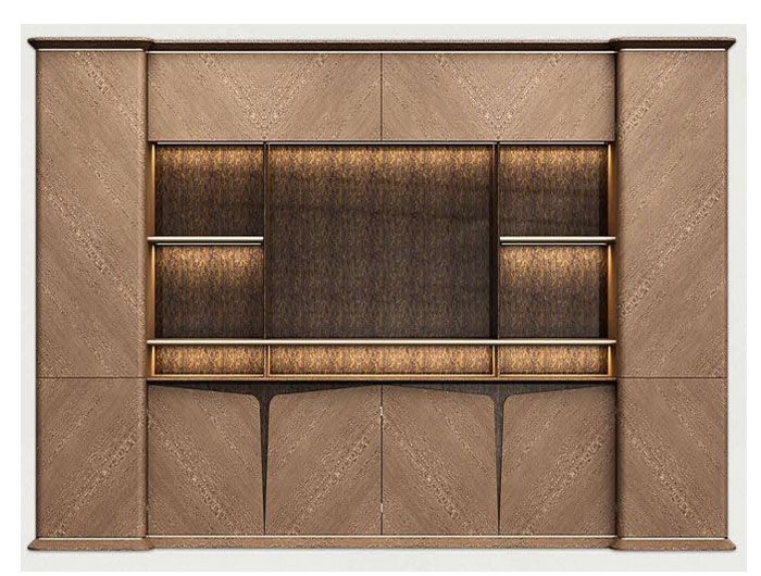 KW-ET518A High Cabinet Veneer Wood (W3600xD500xH2000mm). Brand: CENTURY. Made In China.